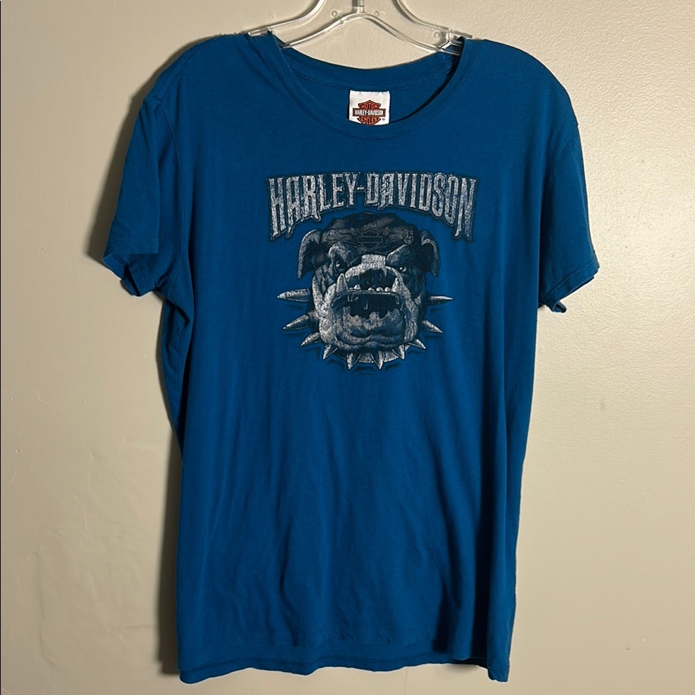 Harley-Davidson Women’s BullDog Rubber City Harley Akron Ohio T-Shirt Sz XXL